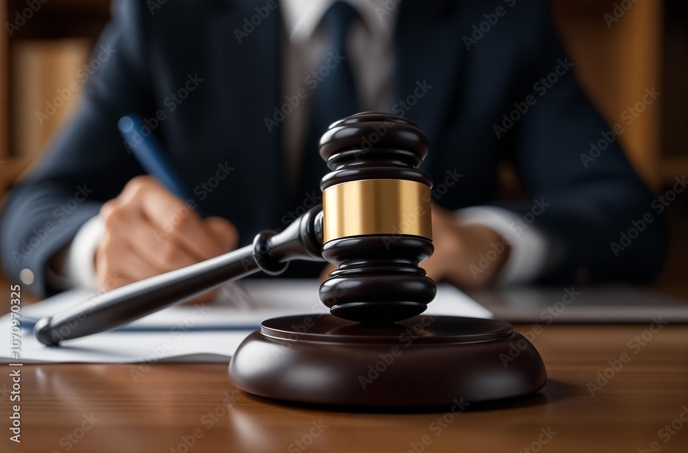 Judge gavel with Justice lawyers. Judge or Legal advisor lawyer examining and signing legal documents. Advice and Legal services Concept Judge gavel with Justice lawyers. Judge or Legal advisor lawyer examining and signing legal documents. Advice and Legal services Concept