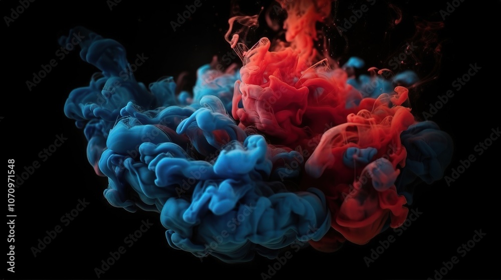Colorful Smoke Swirls in Abstract Style Colorful Smoke Swirls in Abstract Style