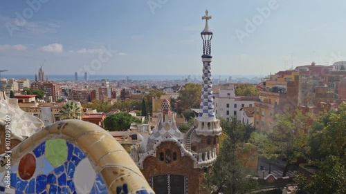 barcelona skyline shot from parc guell