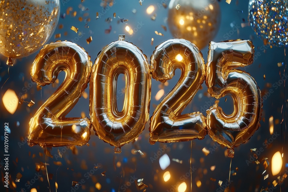 Golden balloons with Golden balloons with