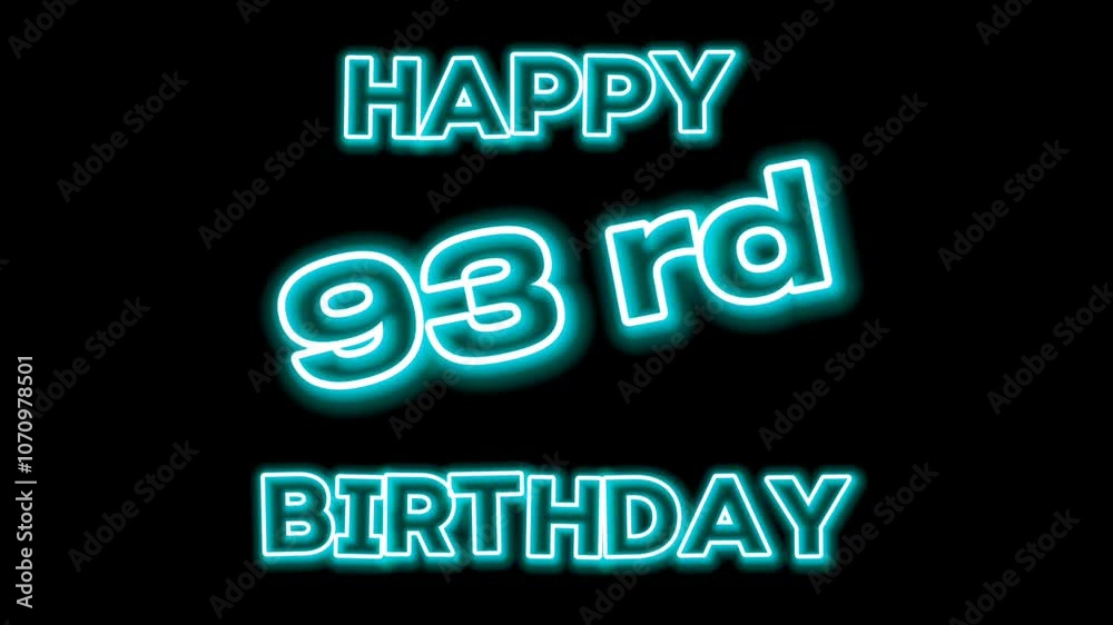 Happy Birthday Text Animation on Black Background Happy Birthday Text Animation on Black Background