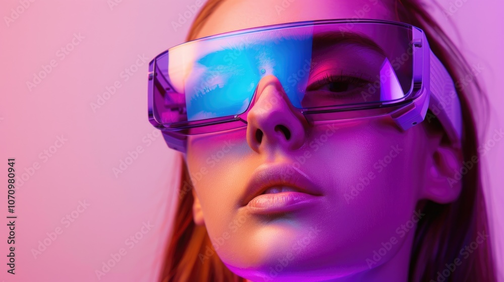 A portrait of a woman wearing a pair of glasses, looking straight ahead A portrait of a woman wearing a pair of glasses, looking straight ahead