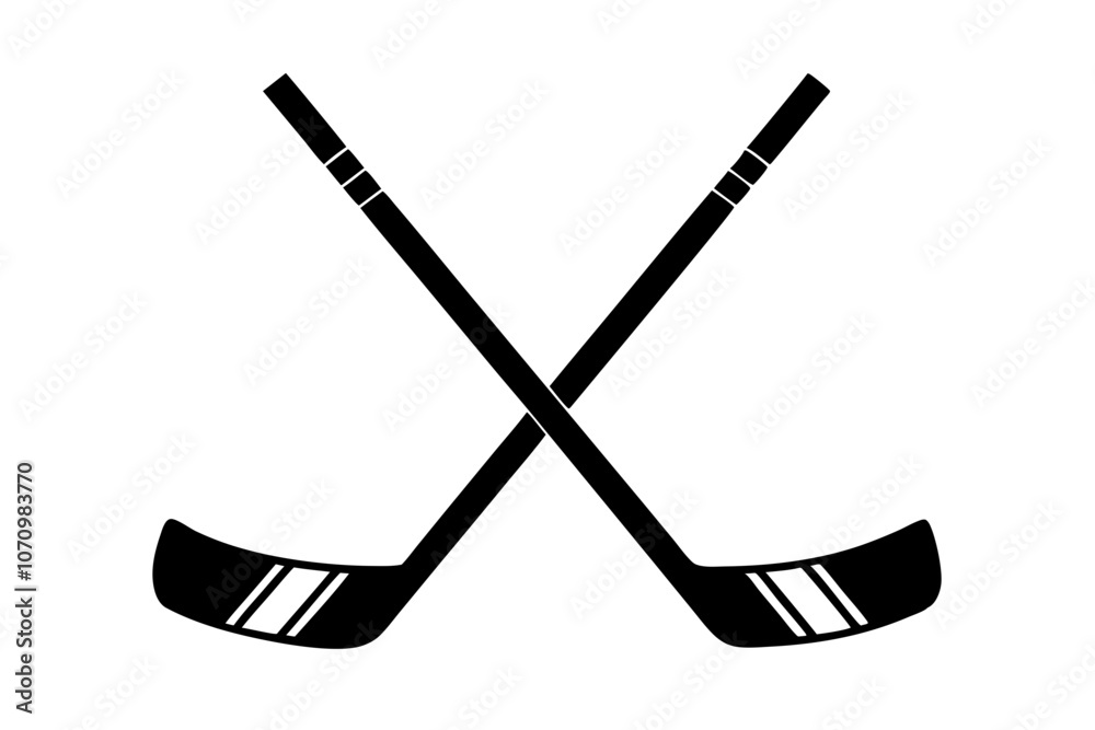 Flat Icon Style Ice Hockey Sticks Vector Illustration Flat Icon Style Ice Hockey Sticks Vector Illustration