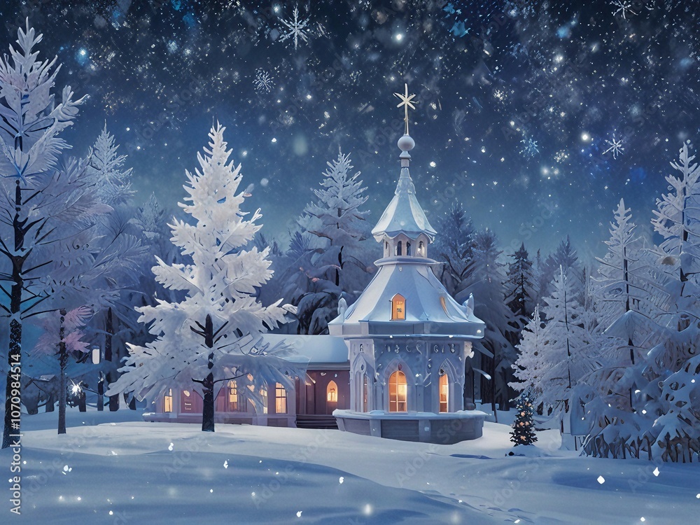 Fototapeta premium house in the snow
