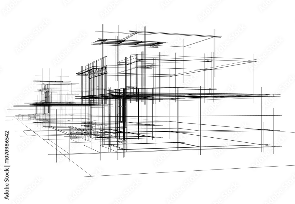 sketch of a house sketch of a house