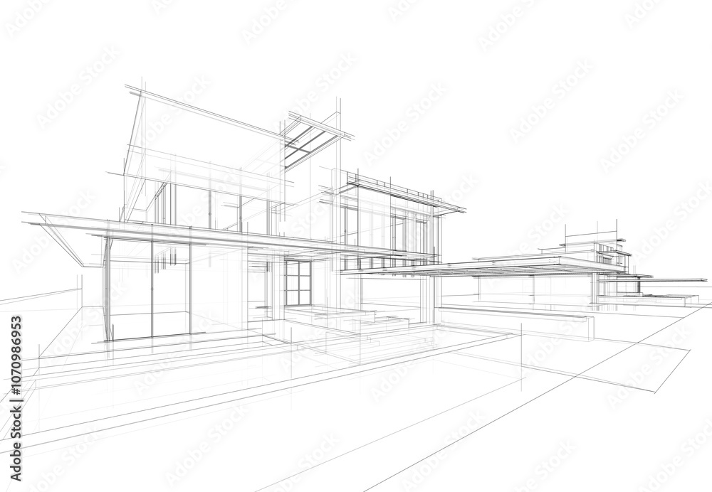 sketch of a house sketch of a house