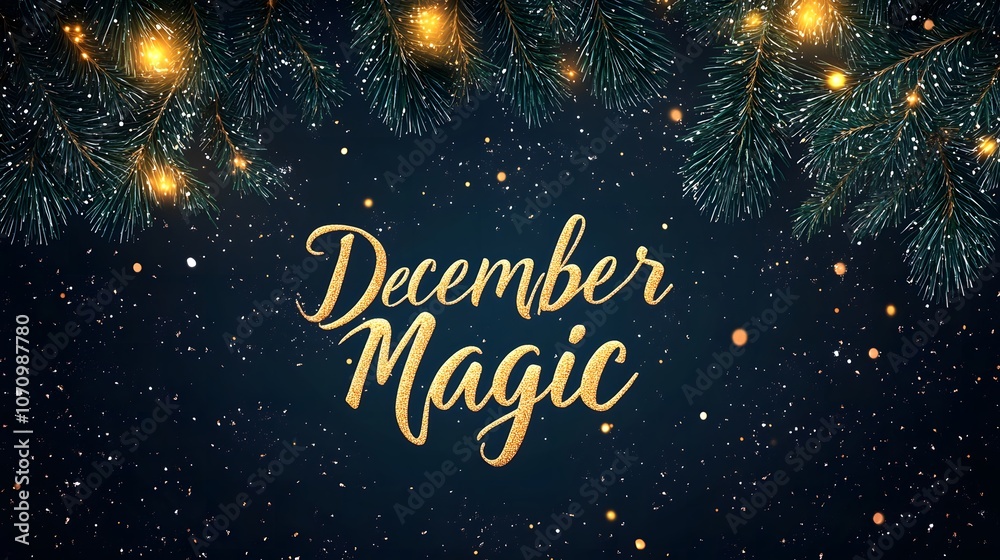 Festive December magic with sparkling lights and winter ambiance Festive December magic with sparkling lights and winter ambiance
