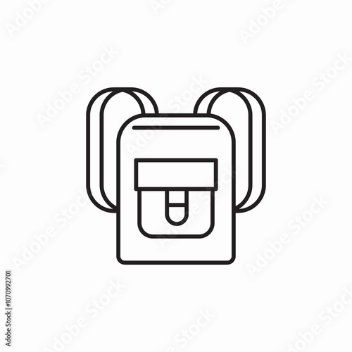 backpack school icon sign vector