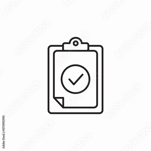 check mark clipboard icon sign vector