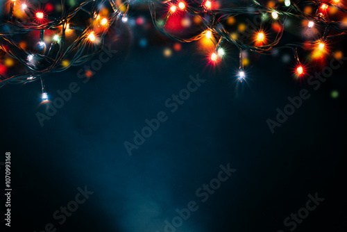 Obraz na płótnie colorful christmas lights w salonie