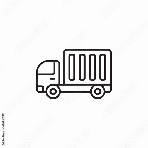 lorry truck icon sign vector