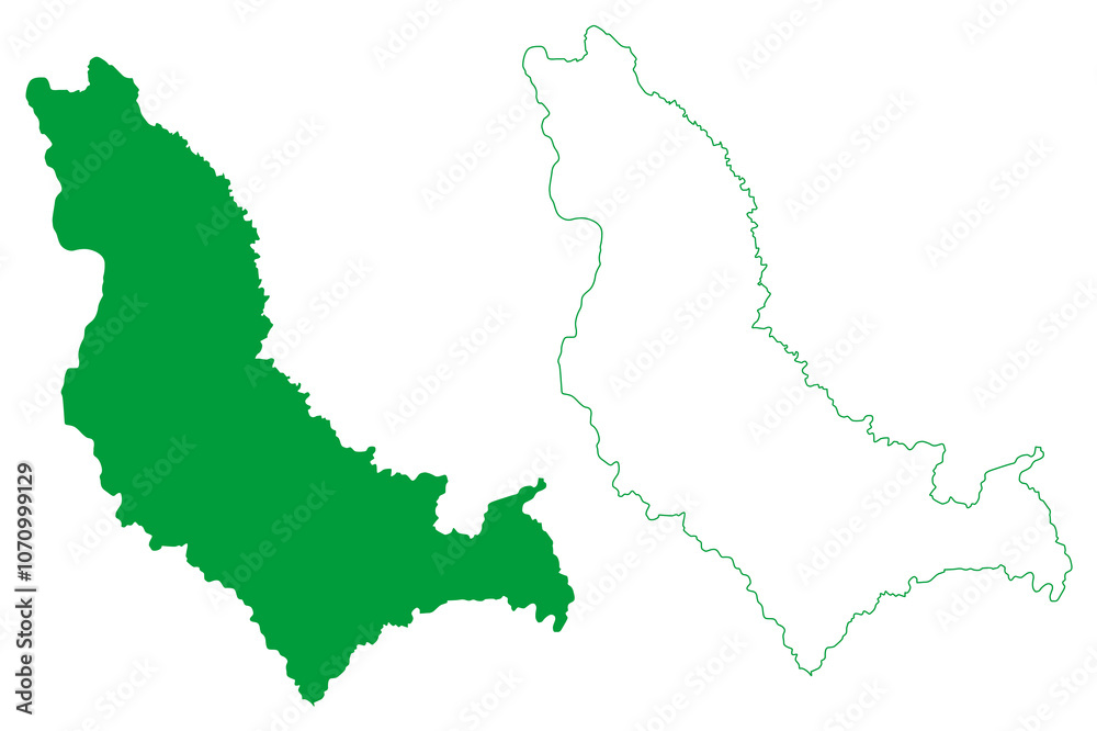 Pedra Branca do Amapari municipality (Amapa state, Municipalities of Brazil, Federative Republic of Brazil) map vector illustration, scribble sketch Amapari map