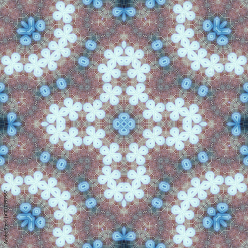 Seamless square pattern. Symmetric pattern texture