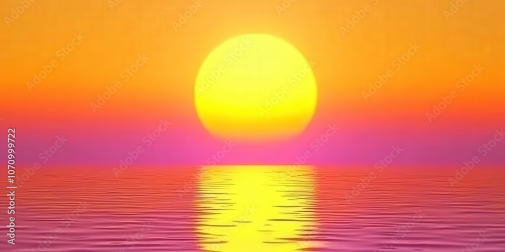 Sunset over the Ocean - Vibrant Colors Sunset over the Ocean - Vibrant Colors