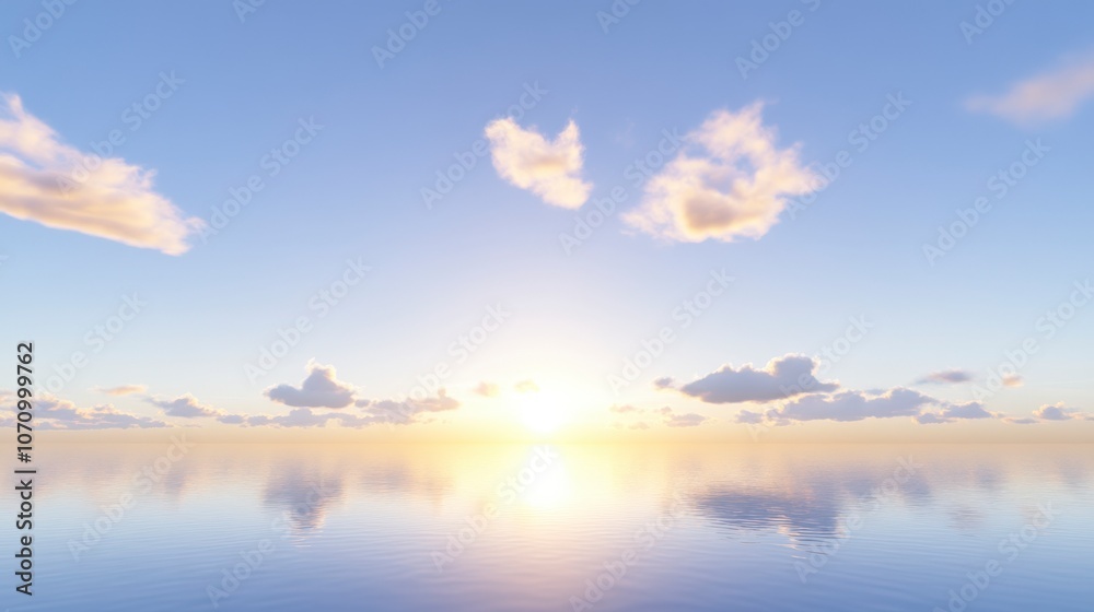 Fototapeta premium Serene Sunrise Over Calm Waters