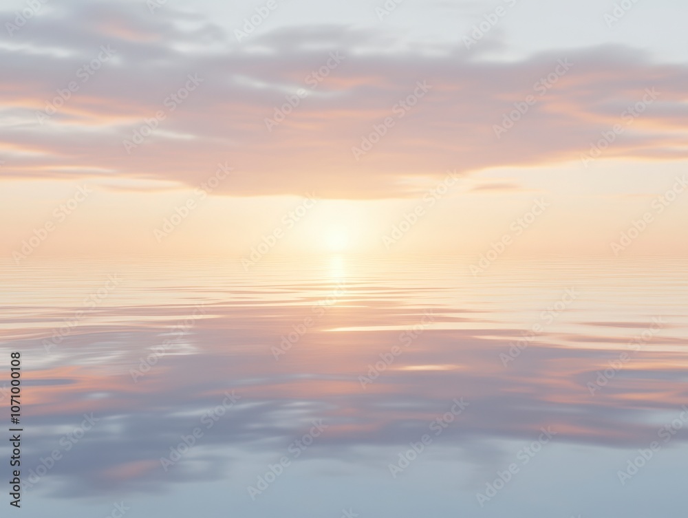 Fototapeta premium Serene Sunset Reflection