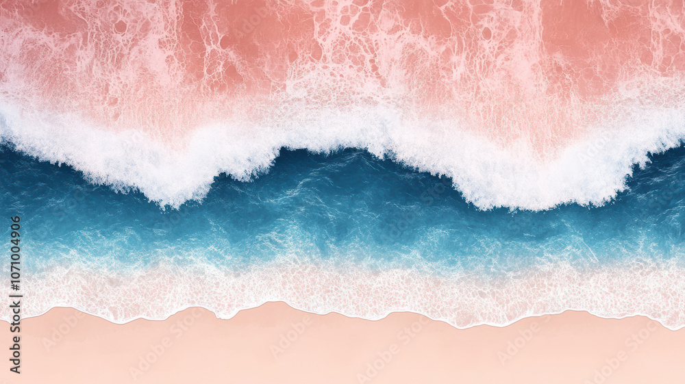 Fototapeta premium Gradient Ocean Wave with Smooth Strokes