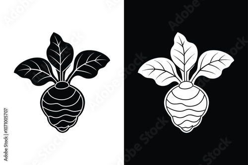 Ginger icon isolated vector icon illustration on white background.	