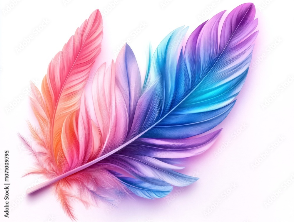 Stunning Colorful Feather Design Stunning Colorful Feather Design