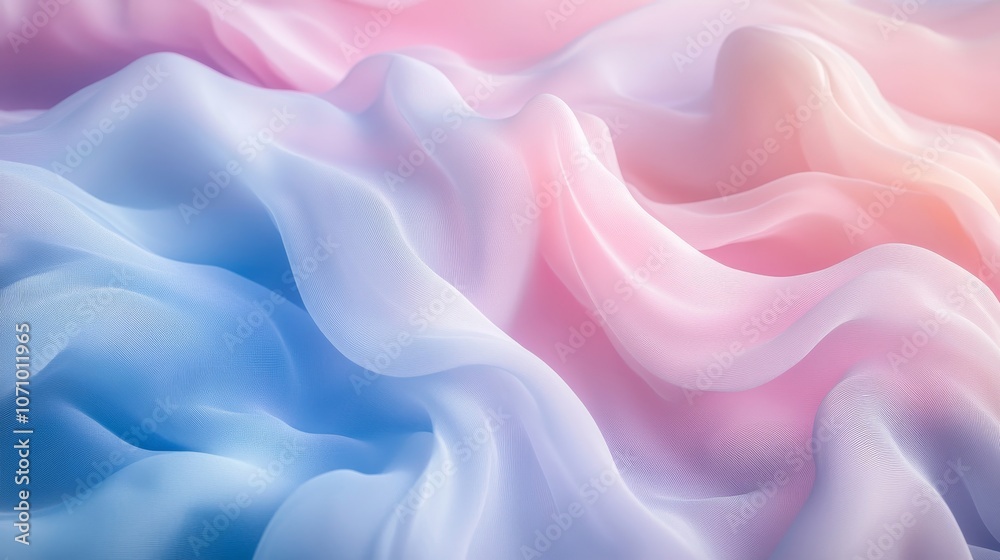Fototapeta premium Soft gradient lines in dreamy abstract design with smooth curves