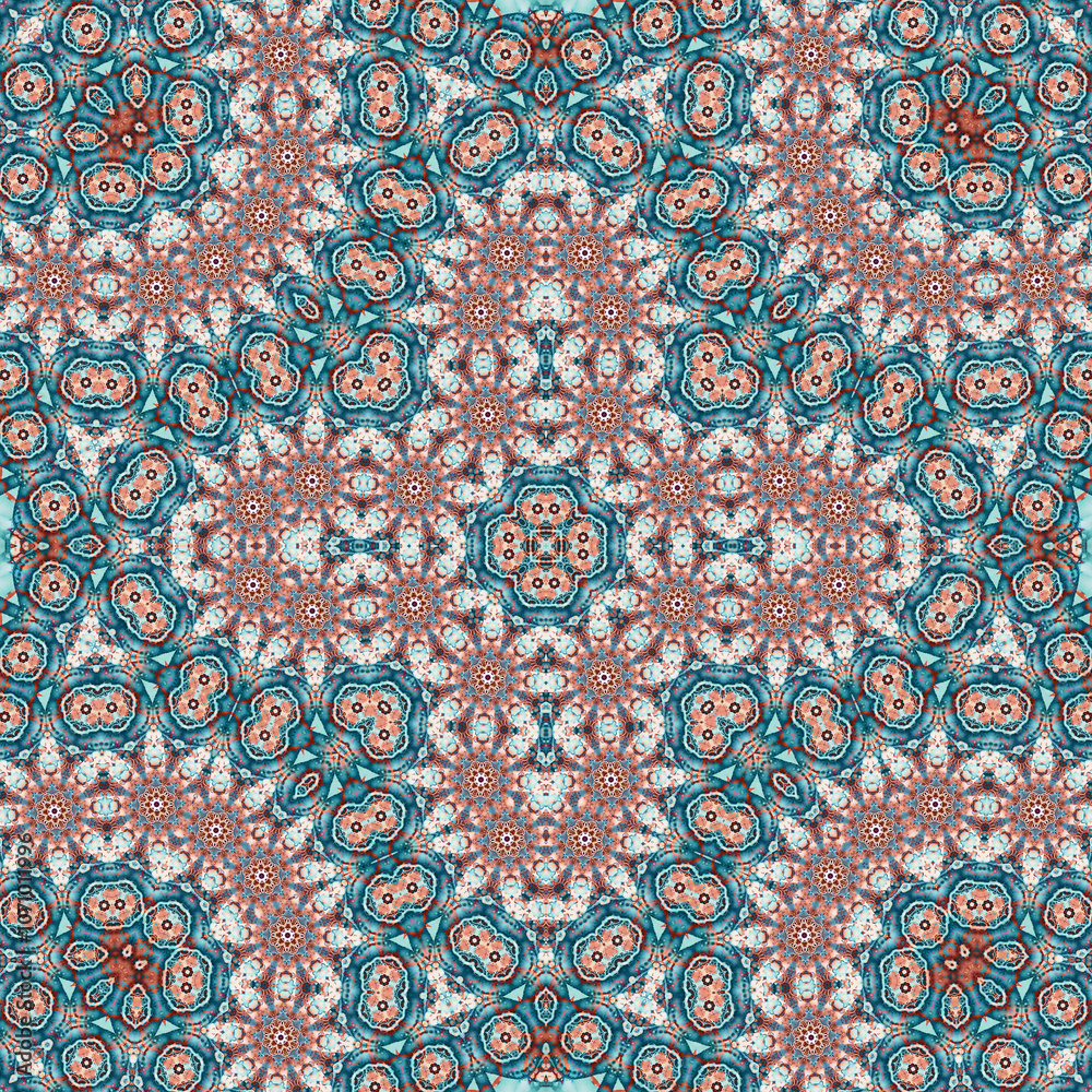 Naklejka premium Seamless square pattern. Symmetric pattern texture