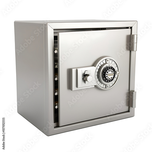 Bank vault safe isolated on white. Security and protection.