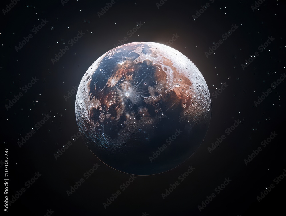 Fototapeta premium Moon in the Cosmic Void