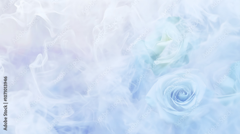 Ethereal smoke trail background with light blue and white hues for a calming and dreamy effect Ethereal smoke trail background with light blue and white hues for a calming and dreamy effect