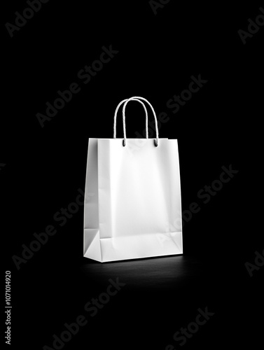 black friday banner with shopping bag on black background