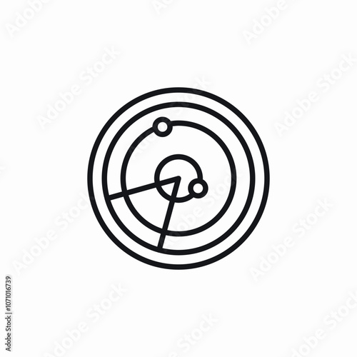 radar sea location icon sign vector