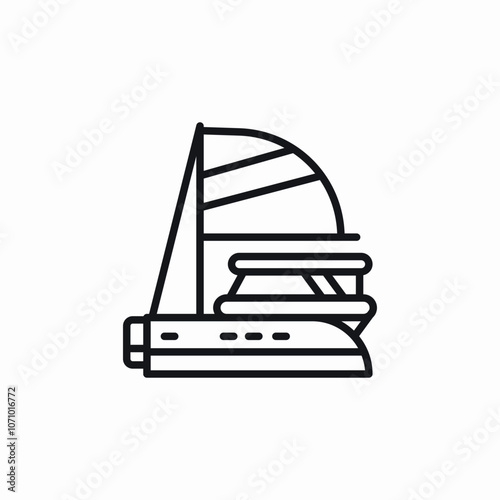 sail boat icon sign vector