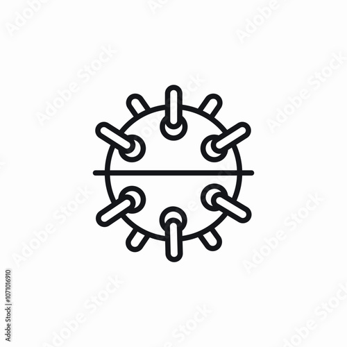 underwater mine icon sign vector photo