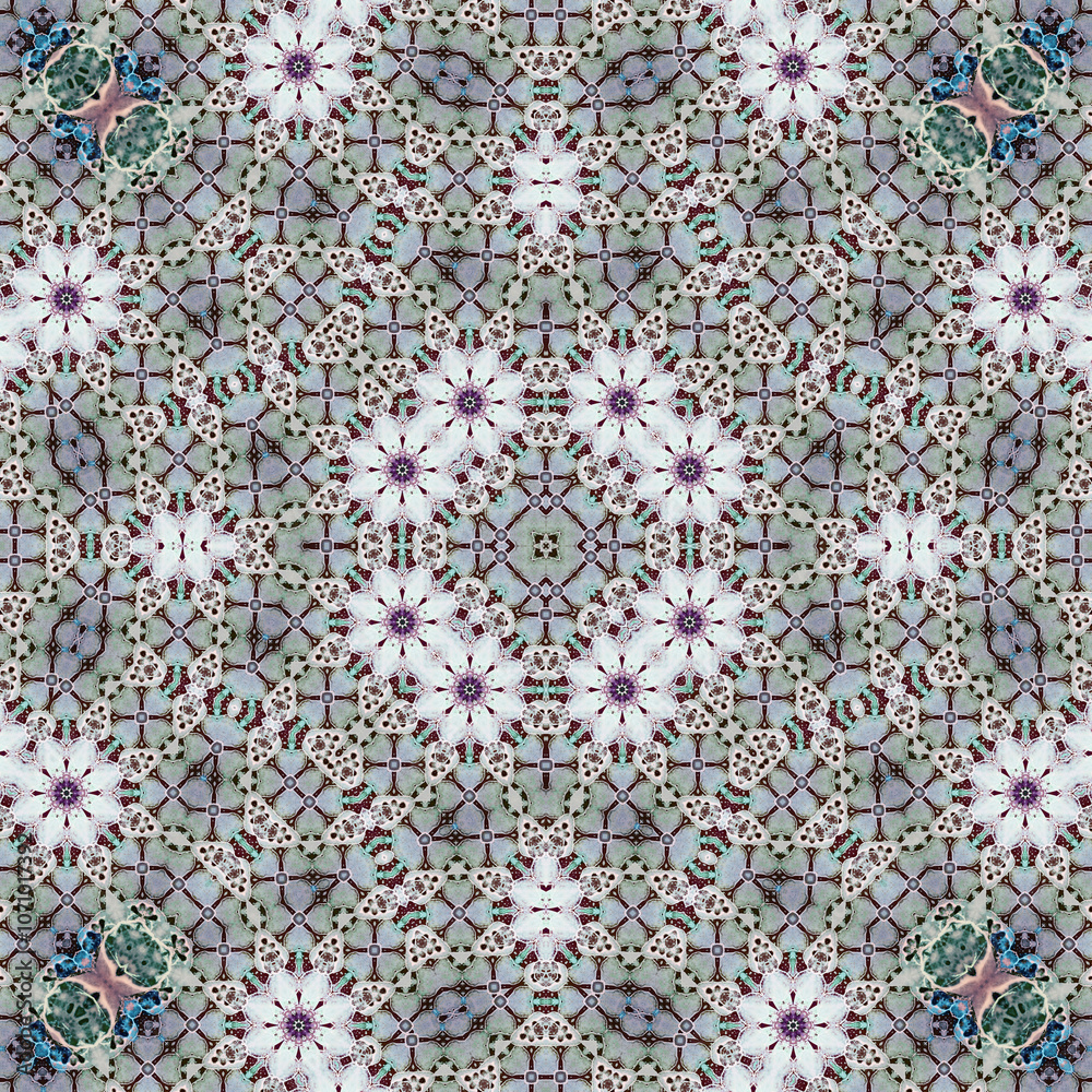 Seamless square pattern. Symmetric pattern texture Seamless square pattern. Symmetric pattern texture