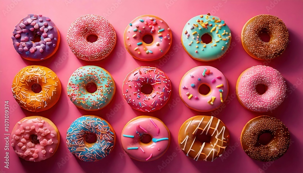donuts in a line donuts in a line
