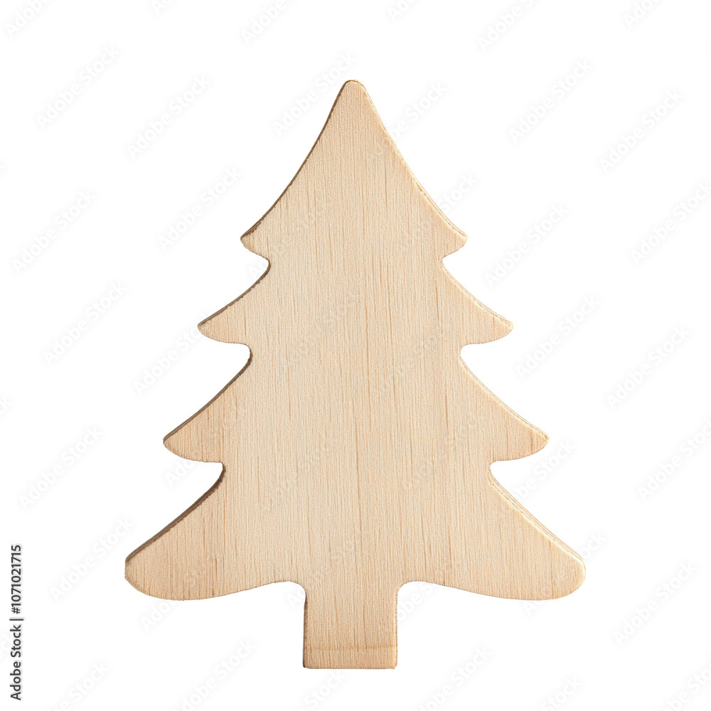 Plain wooden Christmas tree shape for crafting and decoration isolated on transparent background Plain wooden Christmas tree shape for crafting and decoration isolated on transparent background