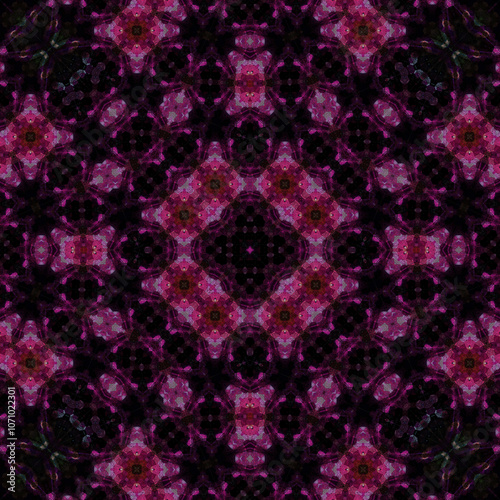 Seamless square pattern. Symmetric pattern texture