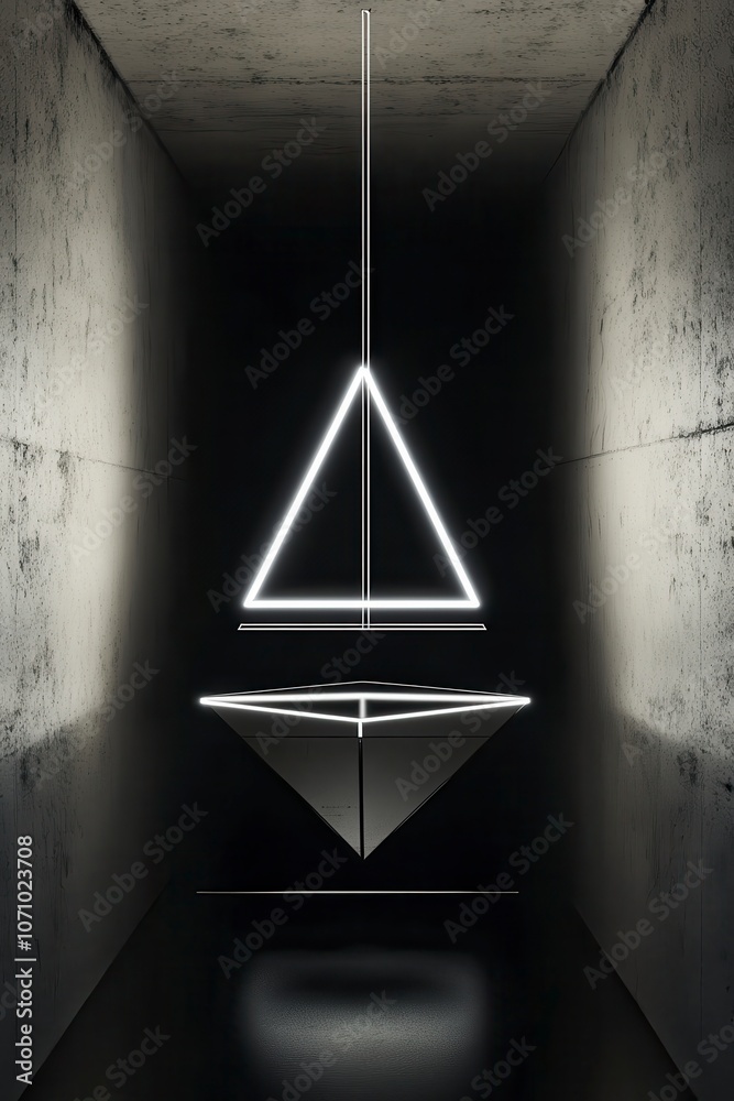 Geometric Neon Light Installation Geometric Neon Light Installation