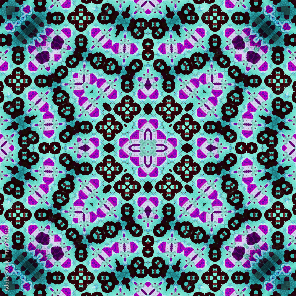 Seamless square pattern. Symmetric pattern texture