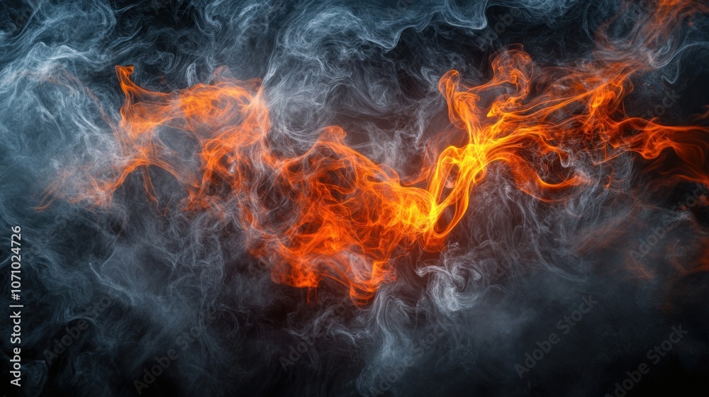 Abstract Smoke and Fire