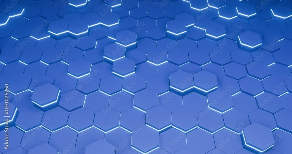 futuristic 3d technology animation, data circuit and processing concept, abstract artificial intelligence, machine learning and data science background, neon glow.