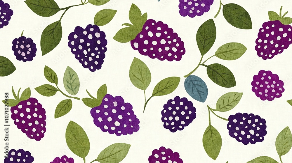 A high-resolution image of a cluster of juicy purple berries on a white canvas with lush green foliage as the backdrop A high-resolution image of a cluster of juicy purple berries on a white canvas with lush green foliage as the backdrop