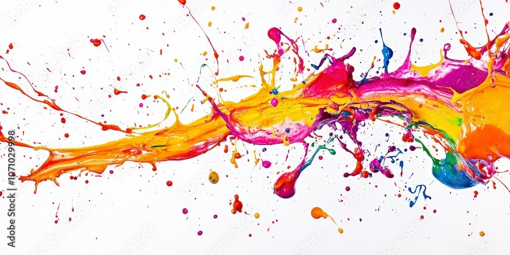 Abstract Colorful Paint Splashes Abstract Colorful Paint Splashes