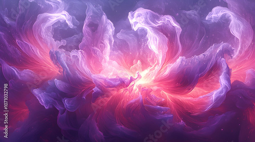 Vivid Cosmic Clouds Abstract Wallpaper with Surreal Nebula and Dreamy Textures