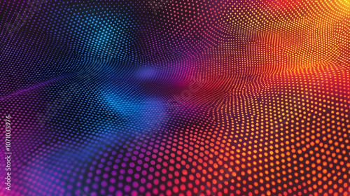 Wallpaper Mural Vibrant Abstract Gradient Wallpaper with Fluid Wave Patterns and Colorful Dots Torontodigital.ca