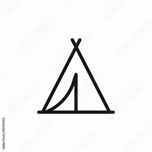 tent camping icon sign vector