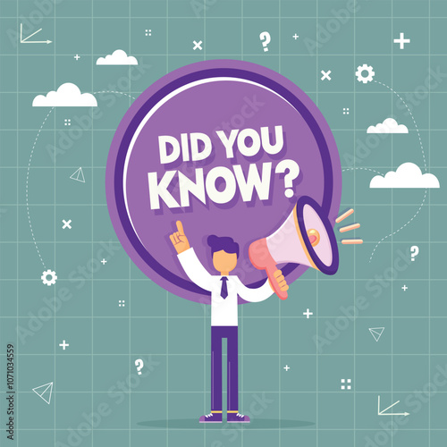 Did you know innovative facts question banner vector