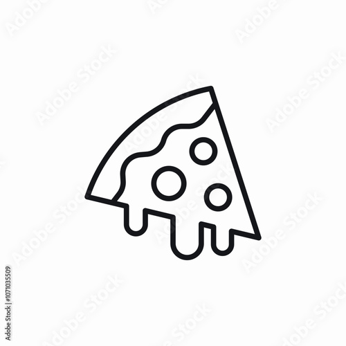 pizza slice icon sign vector