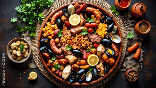 Chilean Curanto Feast with Assorted Seafood and Meats photo