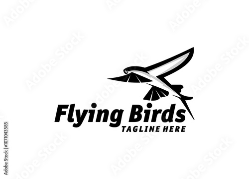 Awesome  Australia flying fish Logo Design Vector Silhoutte