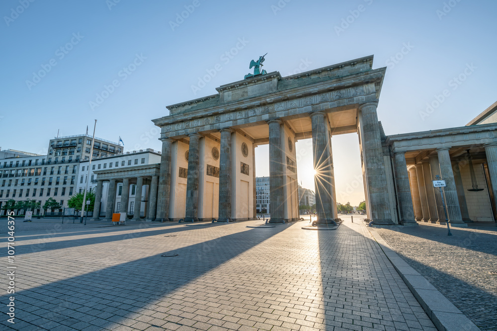 Historic Brandenburg Gate in Berlin Mitte, Germany Historic Brandenburg Gate in Berlin Mitte, Germany